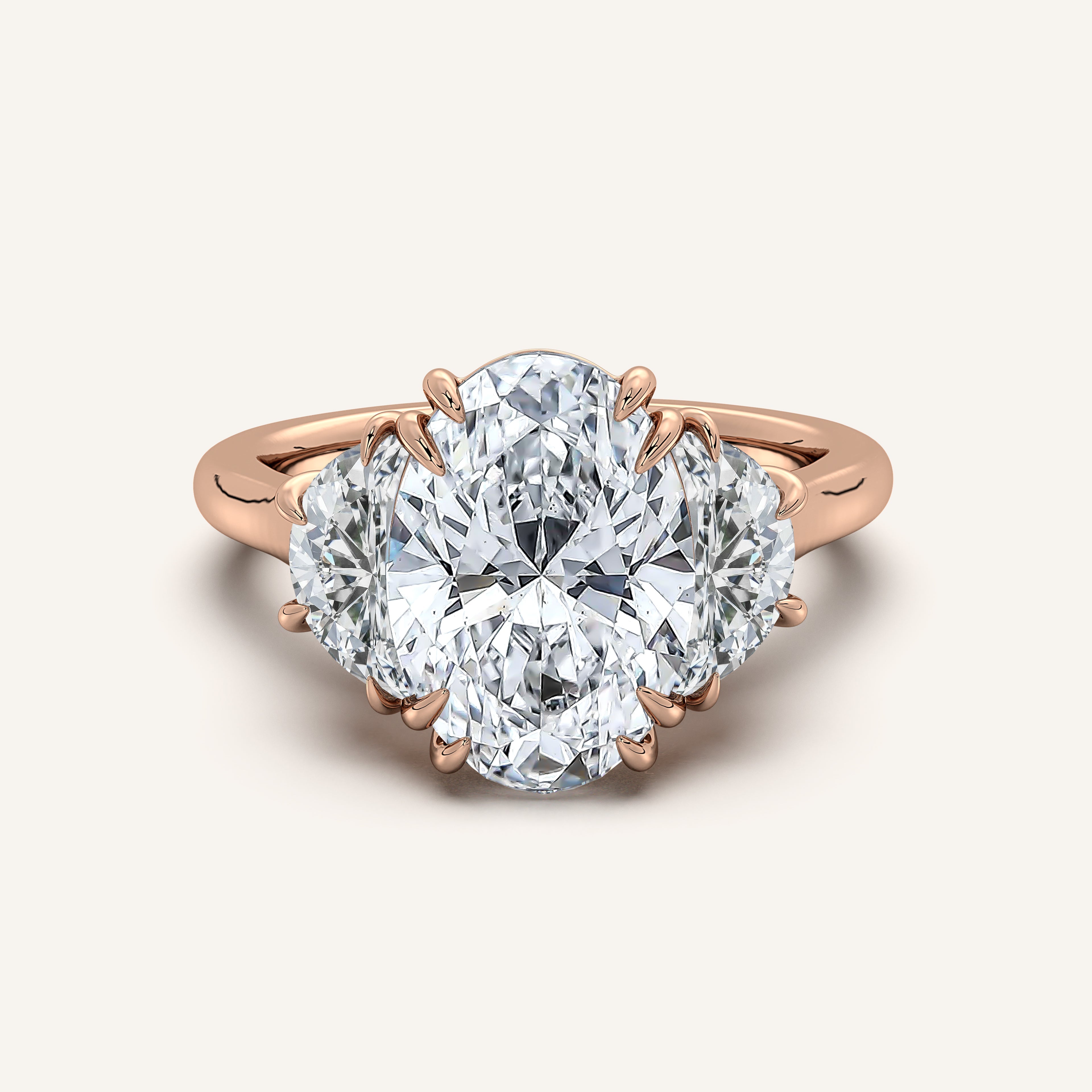 shape: Oval | metal: Rose Gold | view: 1