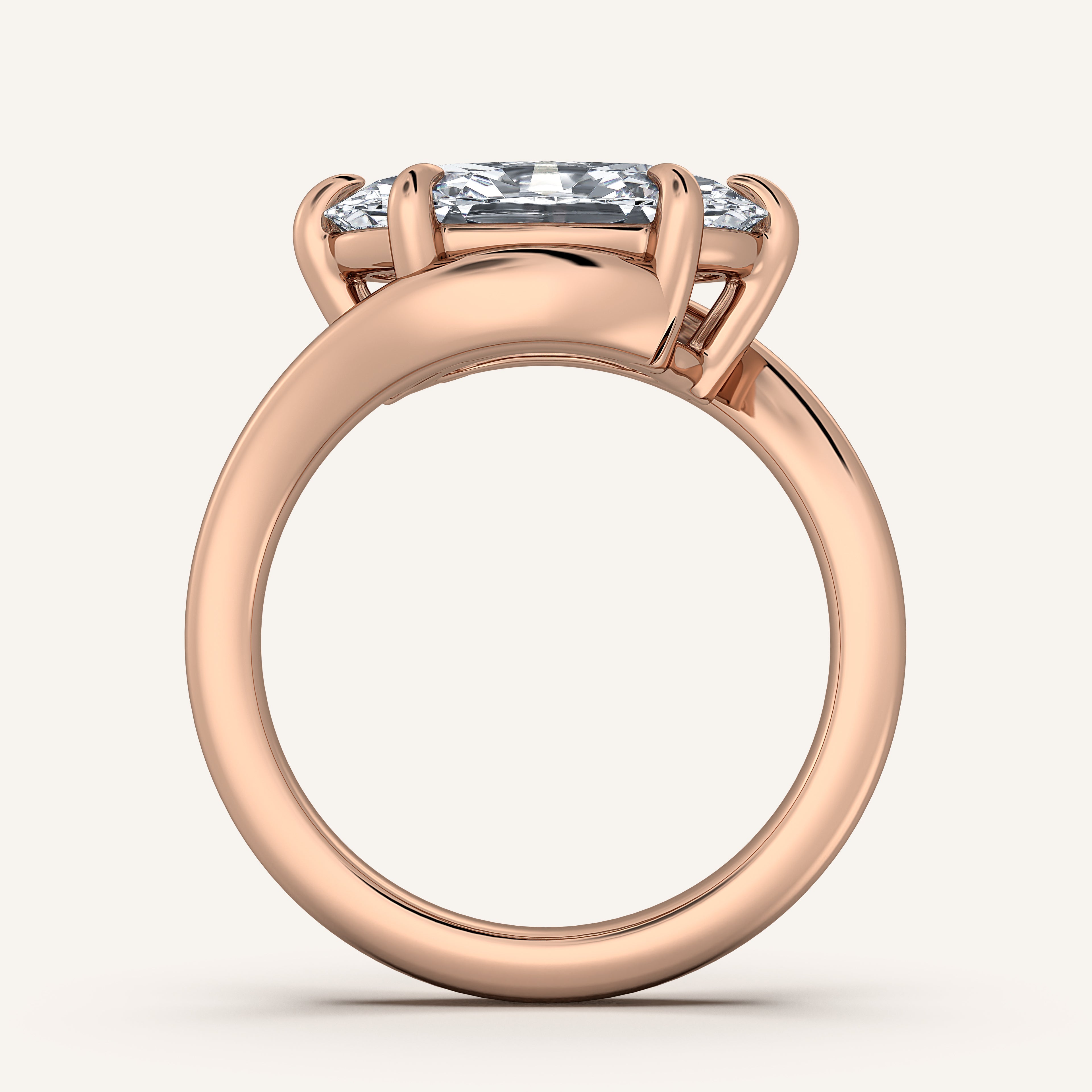 shape: Oval | metal: Rose Gold | view: 4