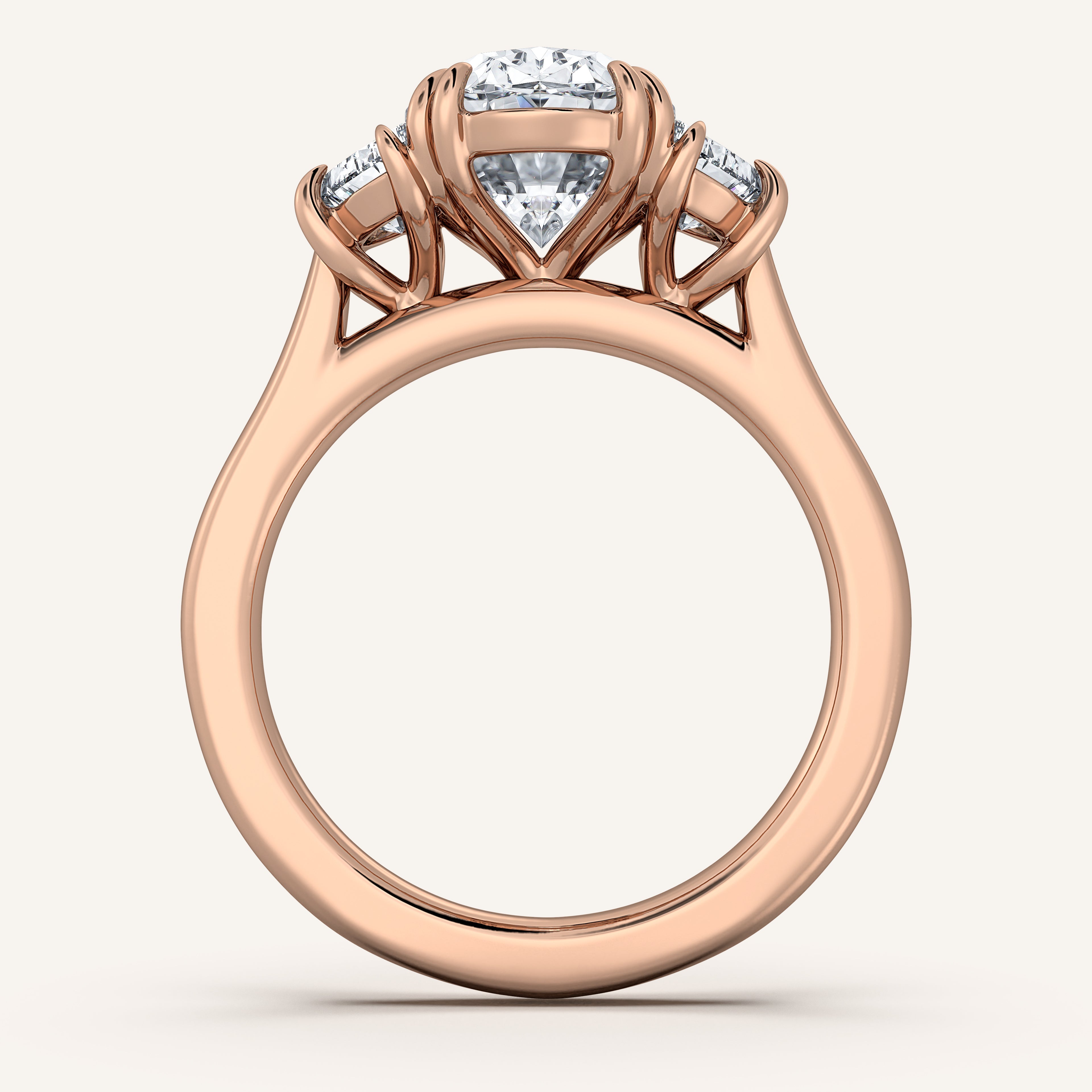 shape: Oval | metal: Rose Gold | view: 4