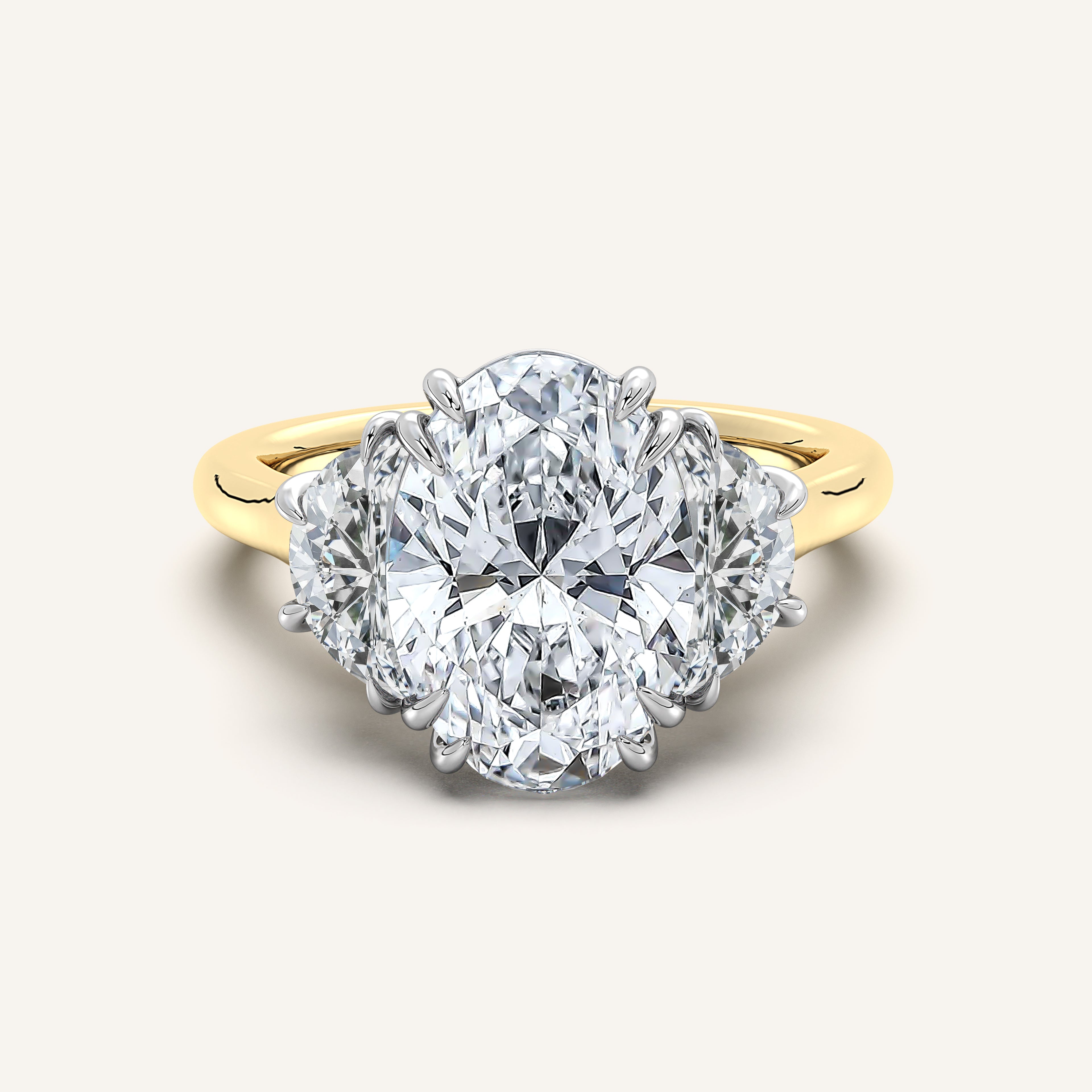 shape: Oval | metal: Two Tone | view: 1