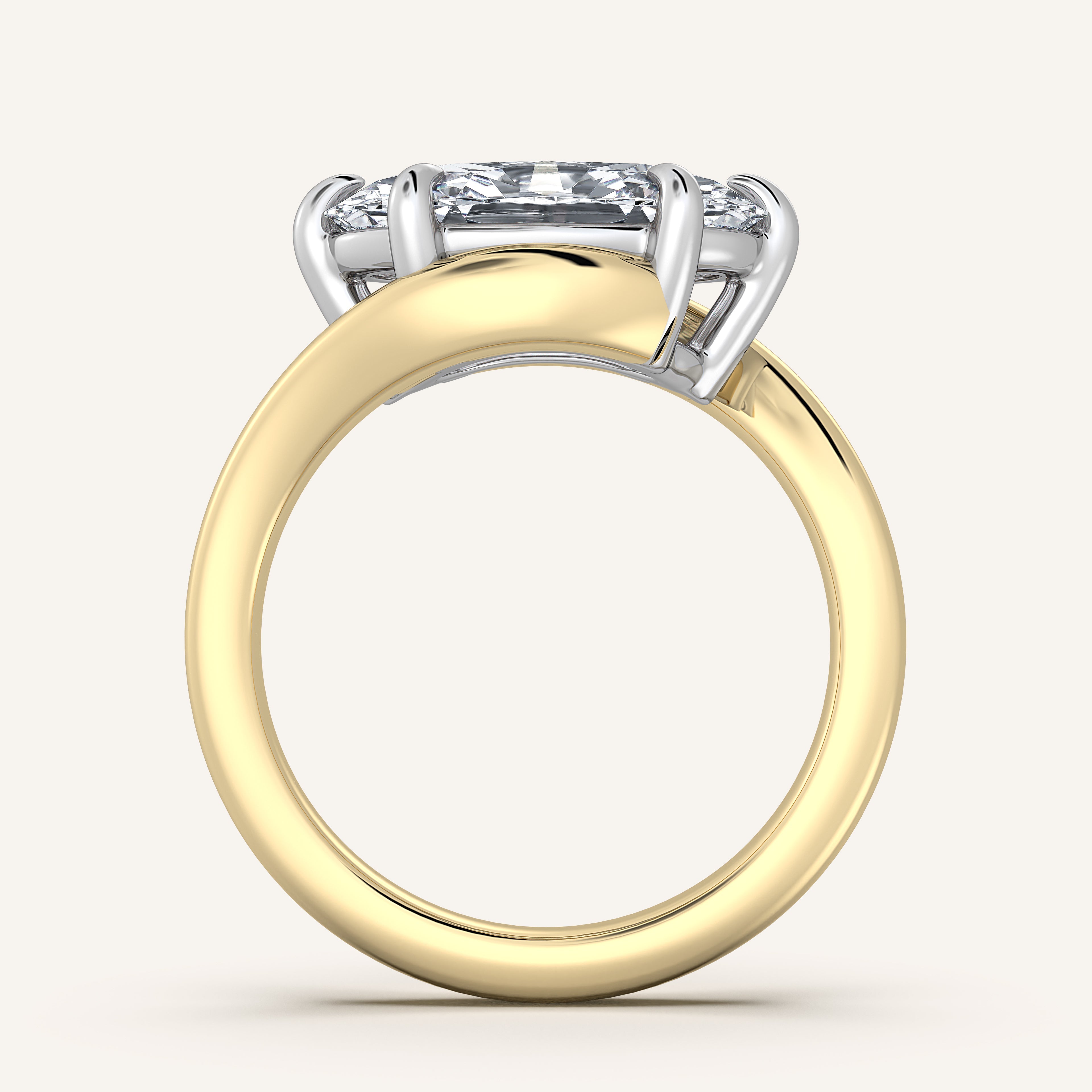 shape: Oval | metal: Two Tone | view: 4