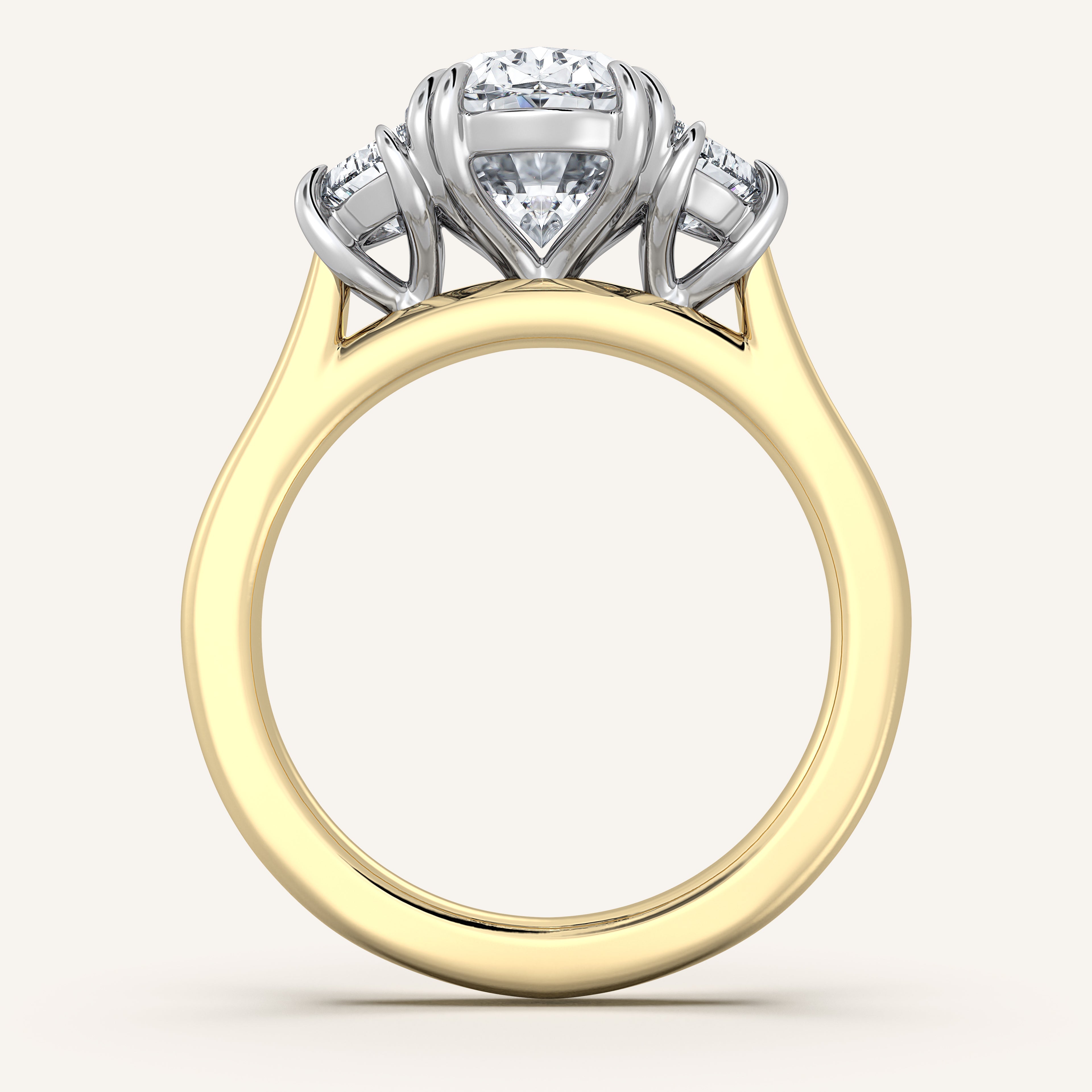 shape: Oval | metal: Two Tone | view: 4