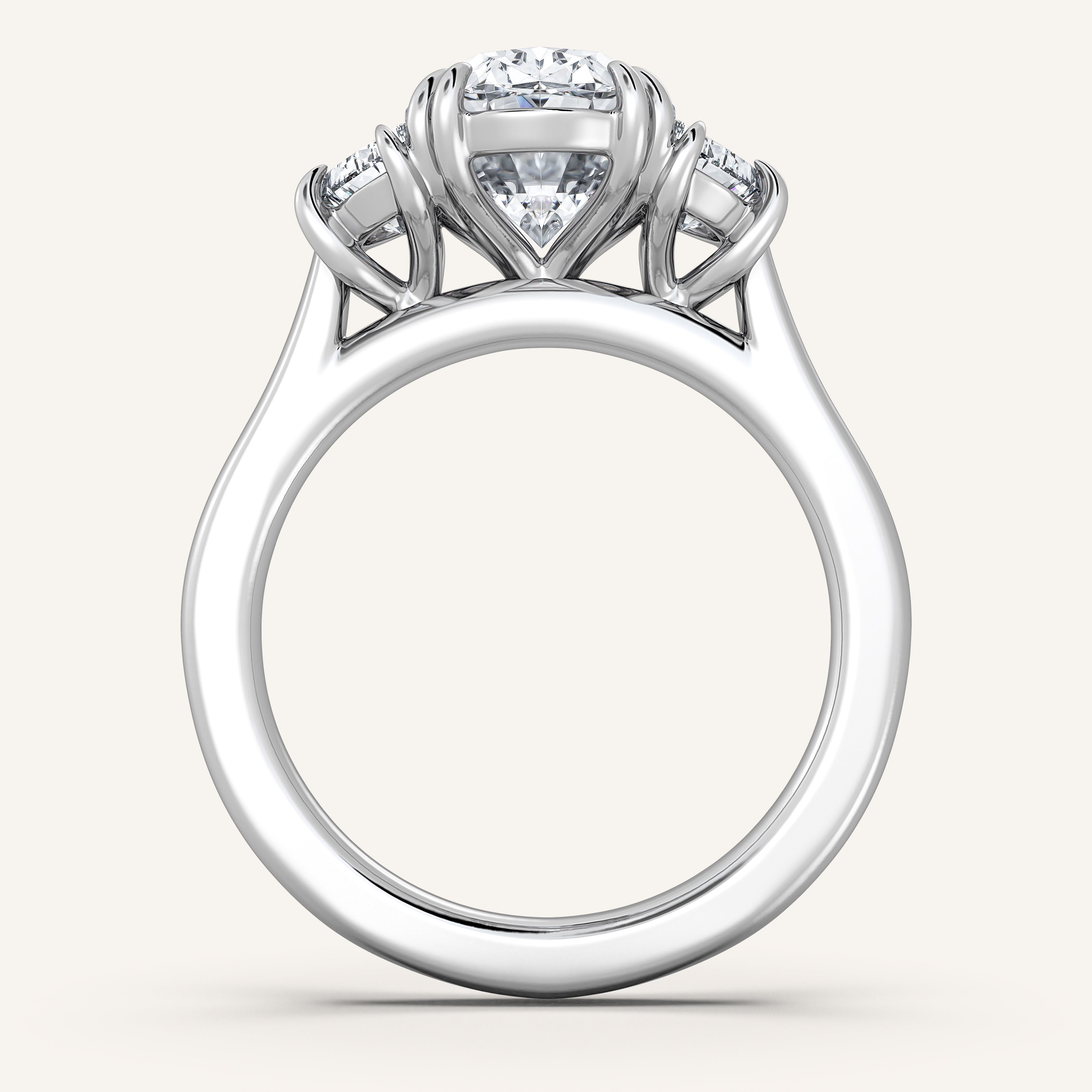 shape: Oval | metal: White Gold, Platinum | view: 4