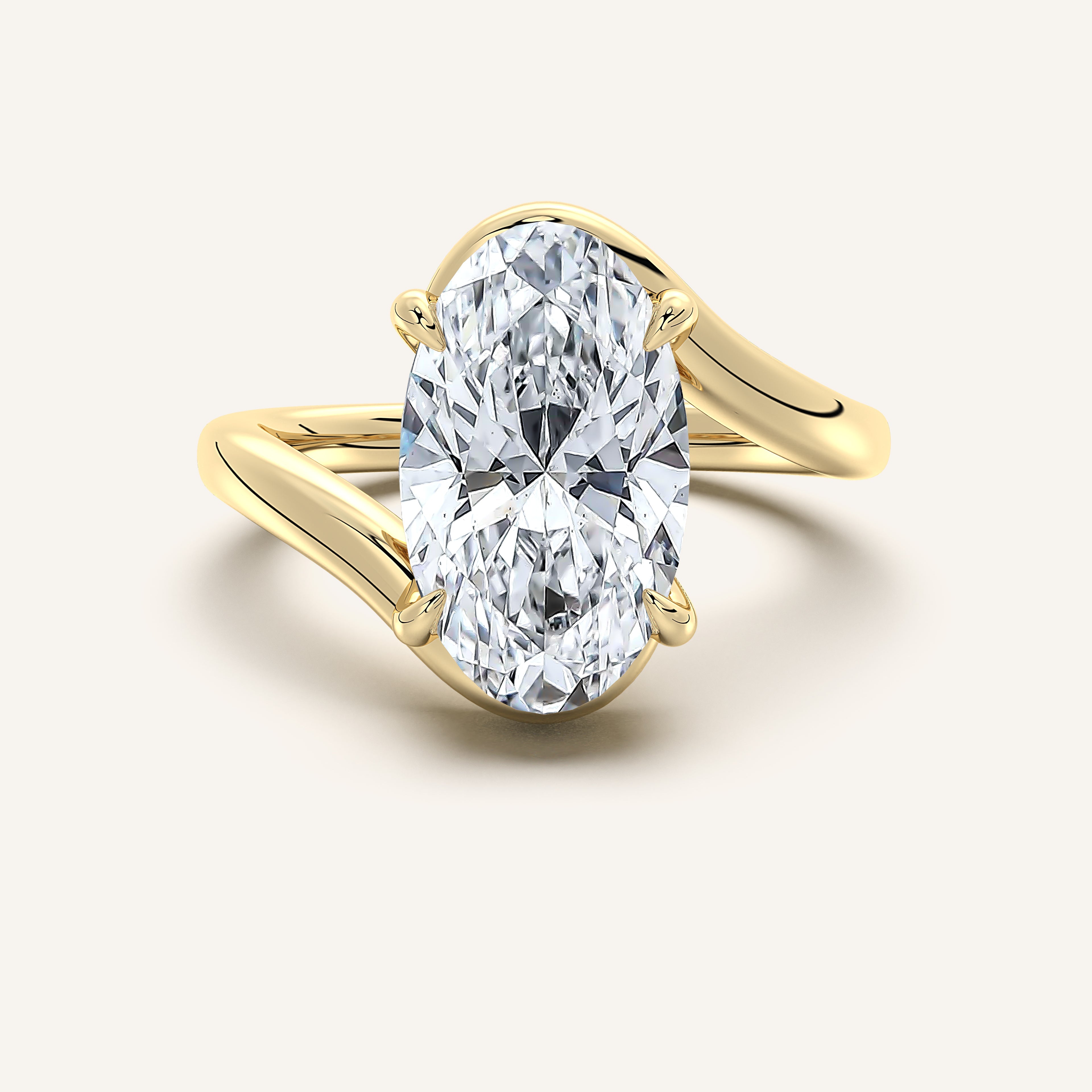 shape: Oval | metal: Yellow Gold | view: 1