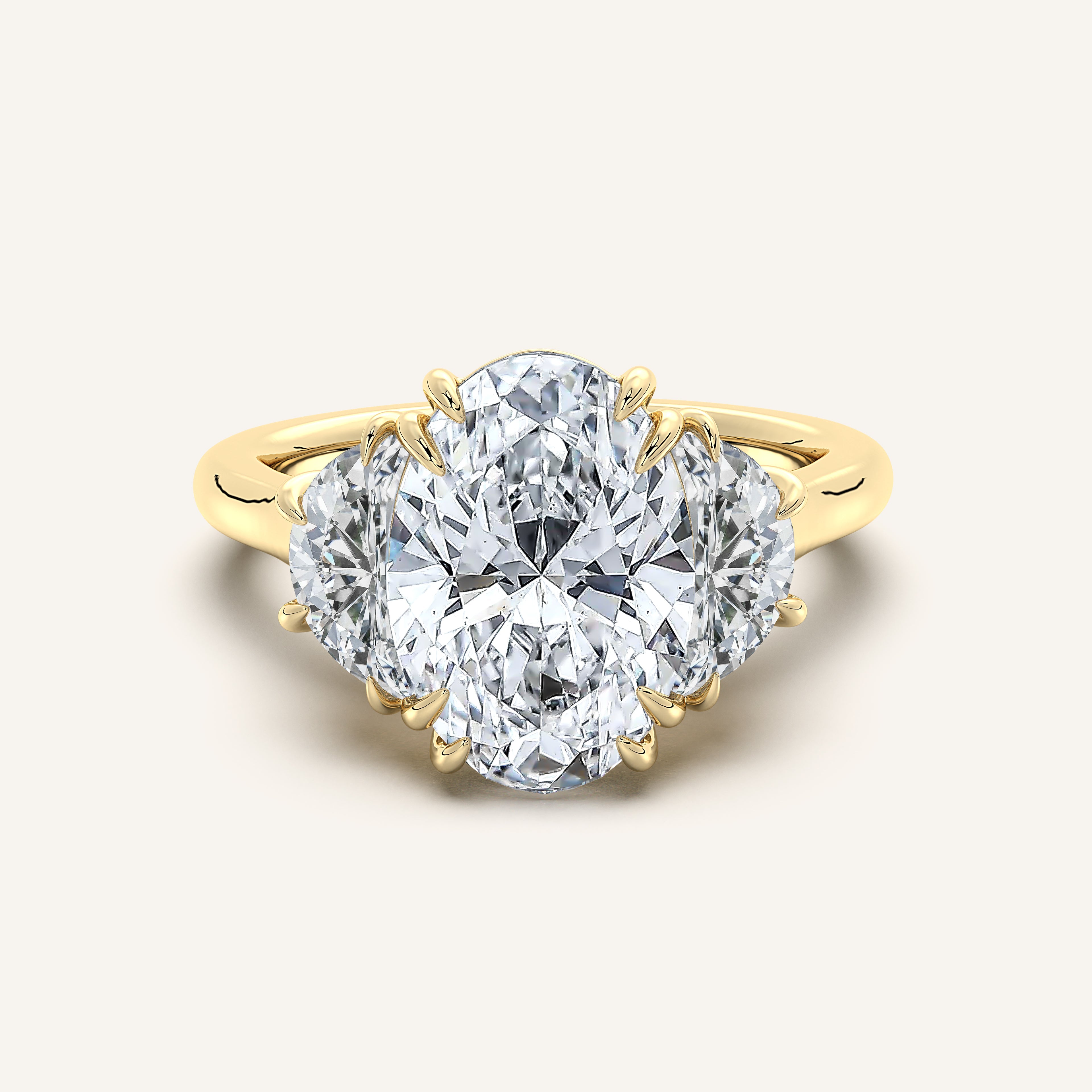 shape: Oval | metal: Yellow Gold | view: 1