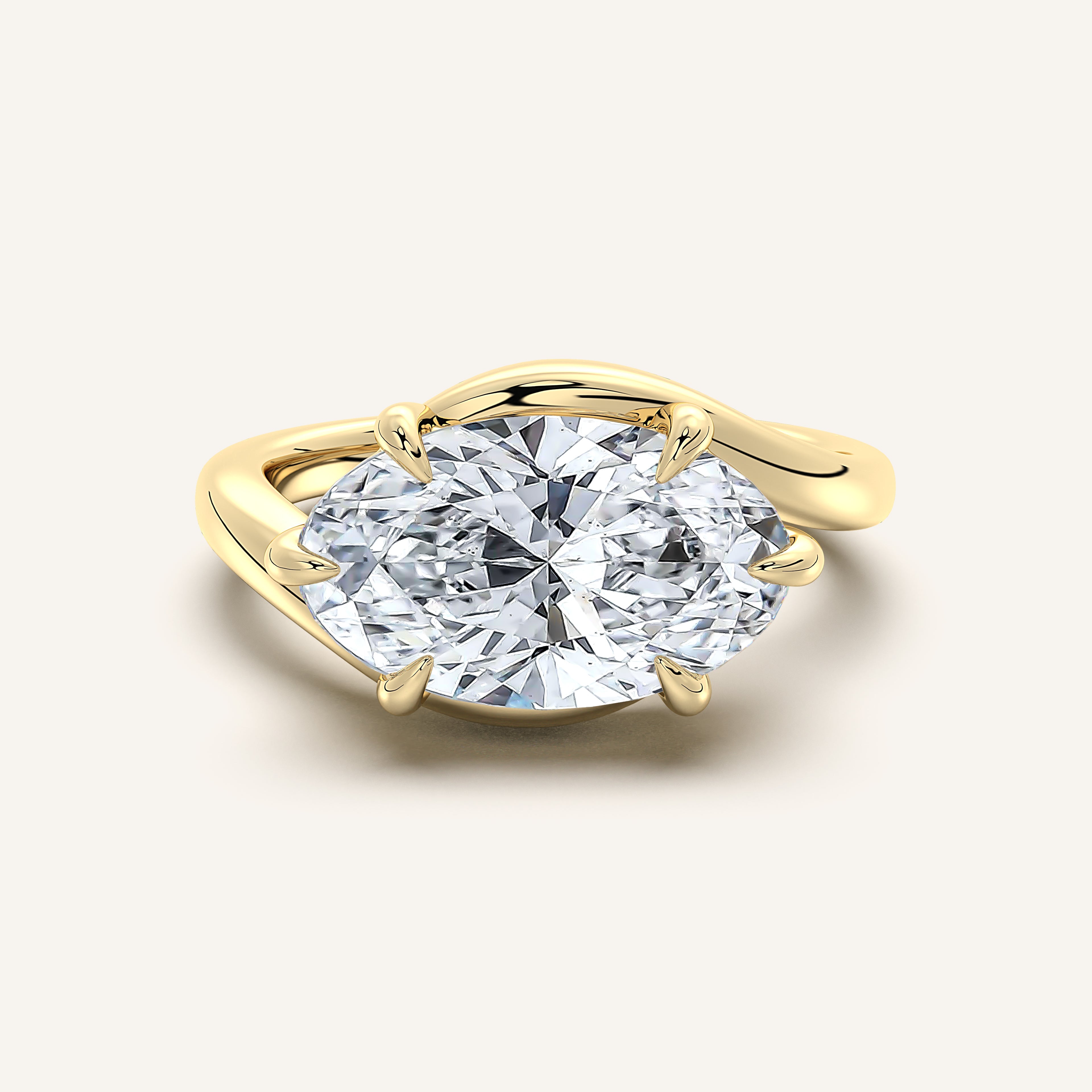 shape: Oval | metal: Yellow Gold | view: 1