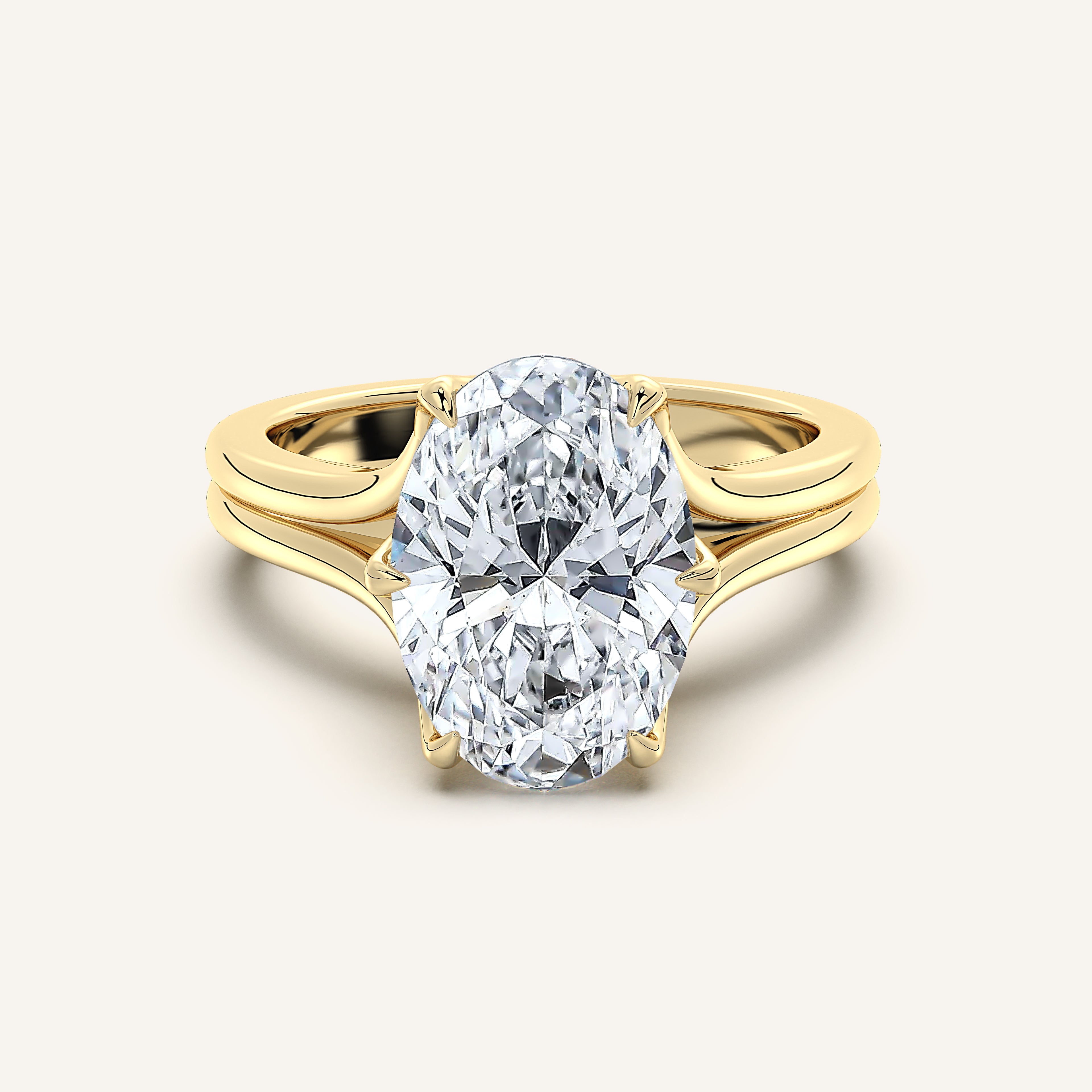 shape: Oval | metal: Yellow Gold | view: 1