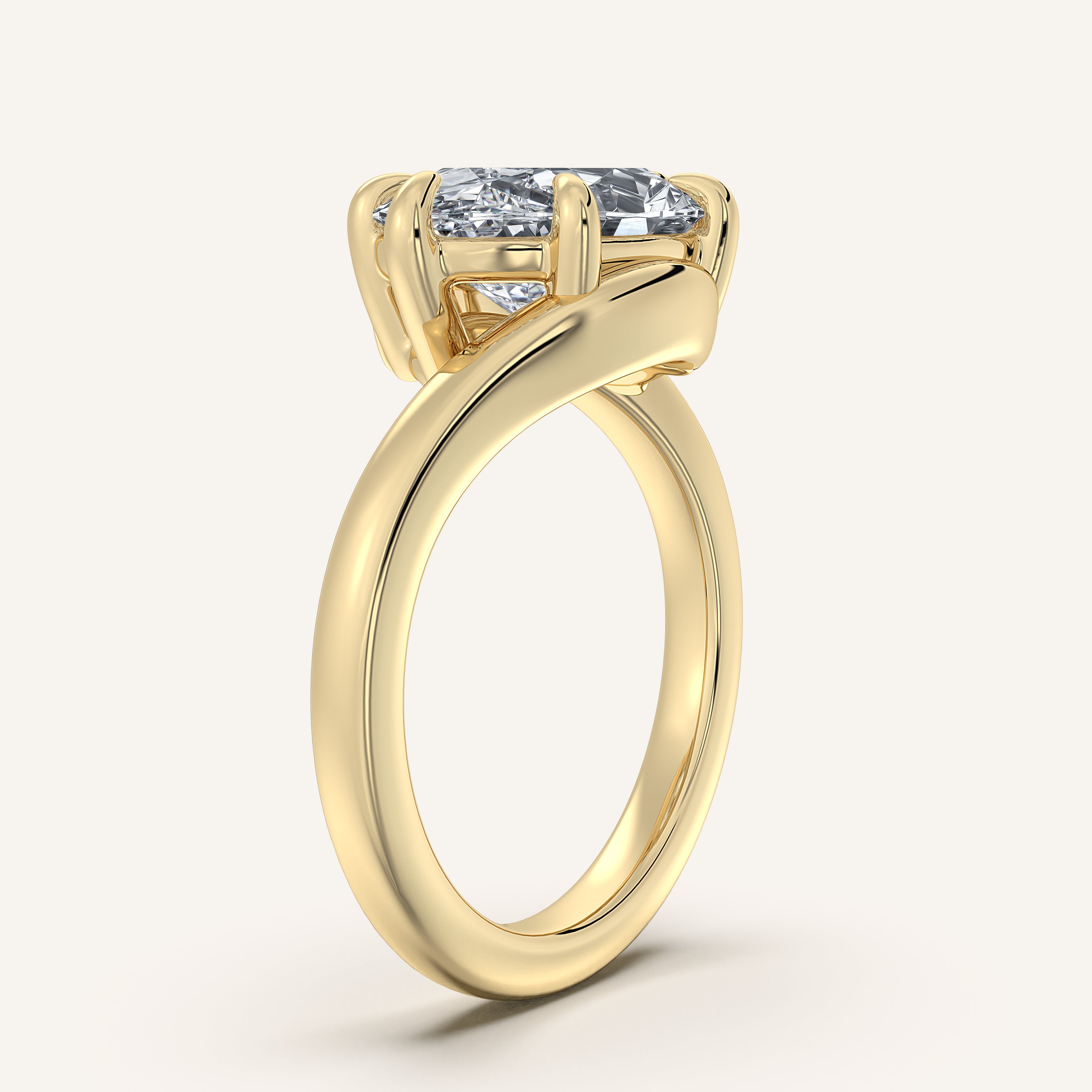 shape: Oval | metal: Yellow Gold | view: 2