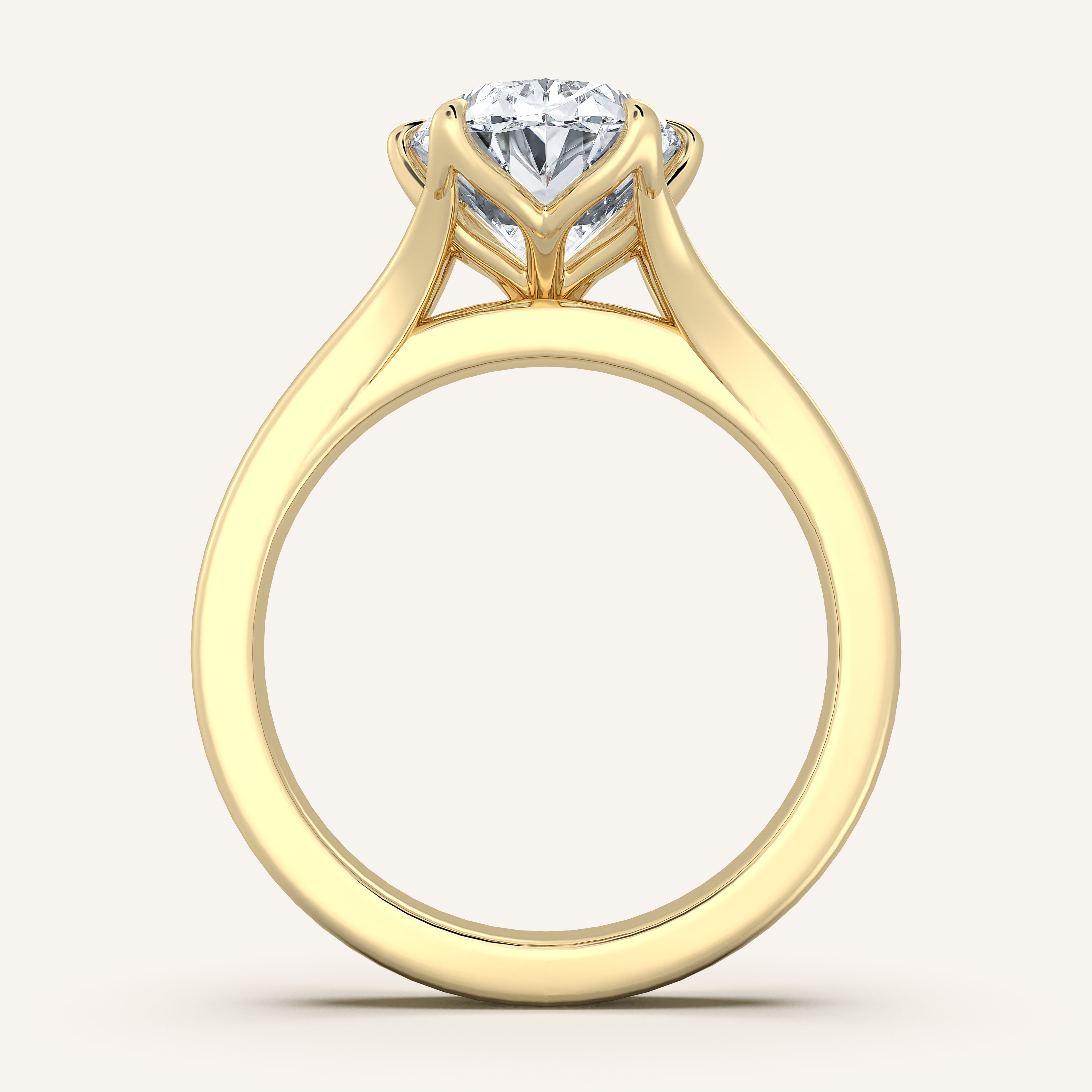 shape: Oval | metal: Yellow Gold | view: 4
