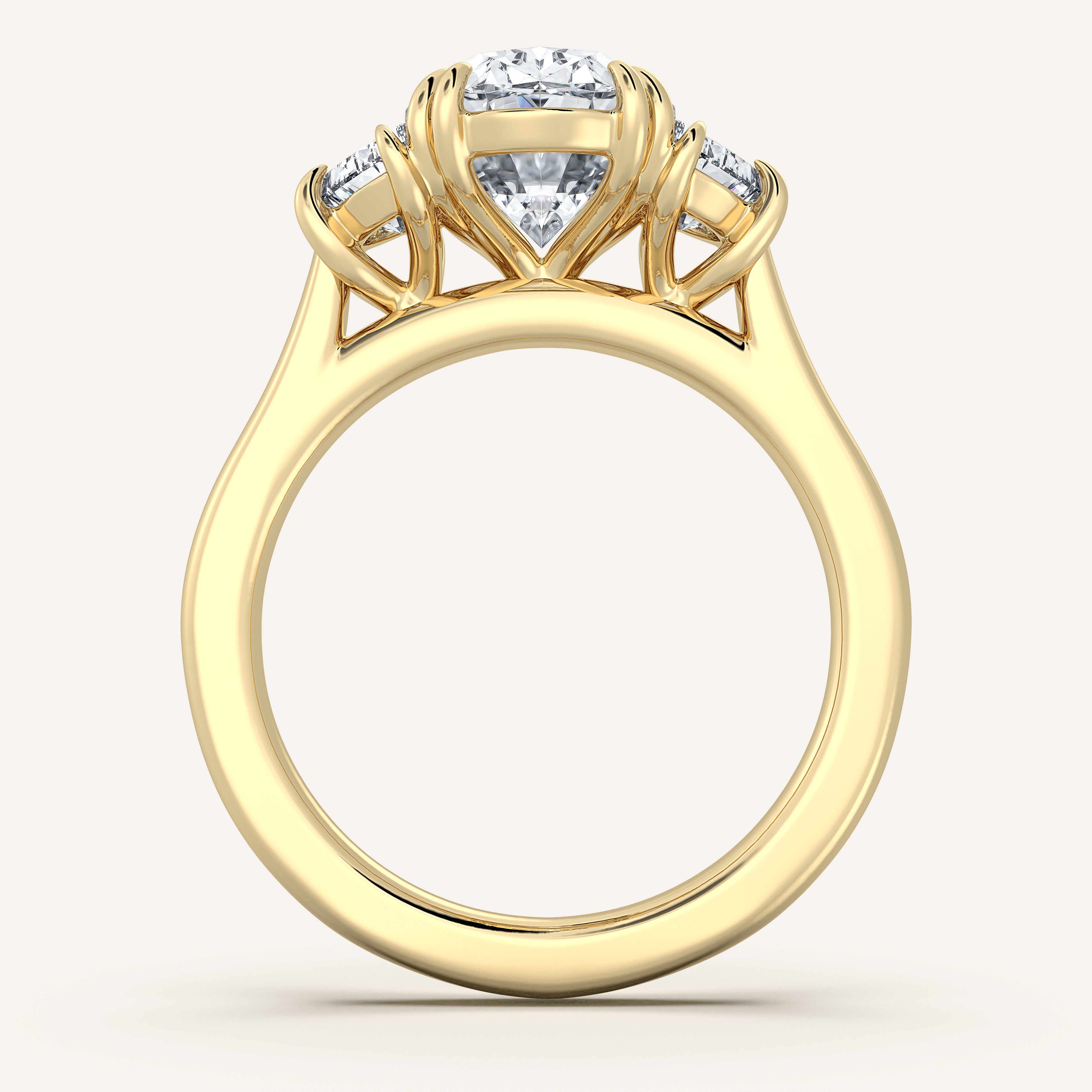 shape: Oval | metal: Yellow Gold | view: 4