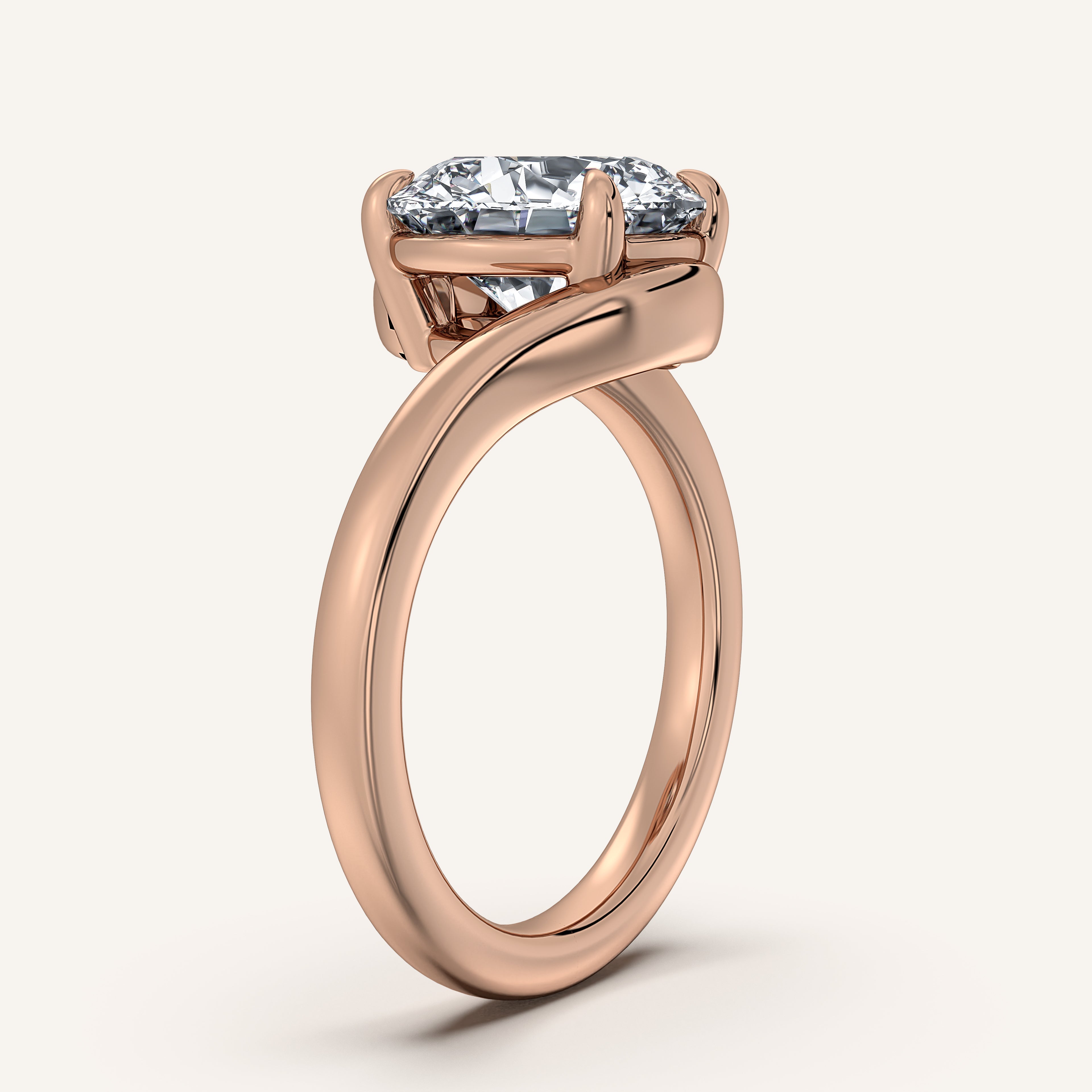 shape: Round | metal: Rose Gold | view: 2