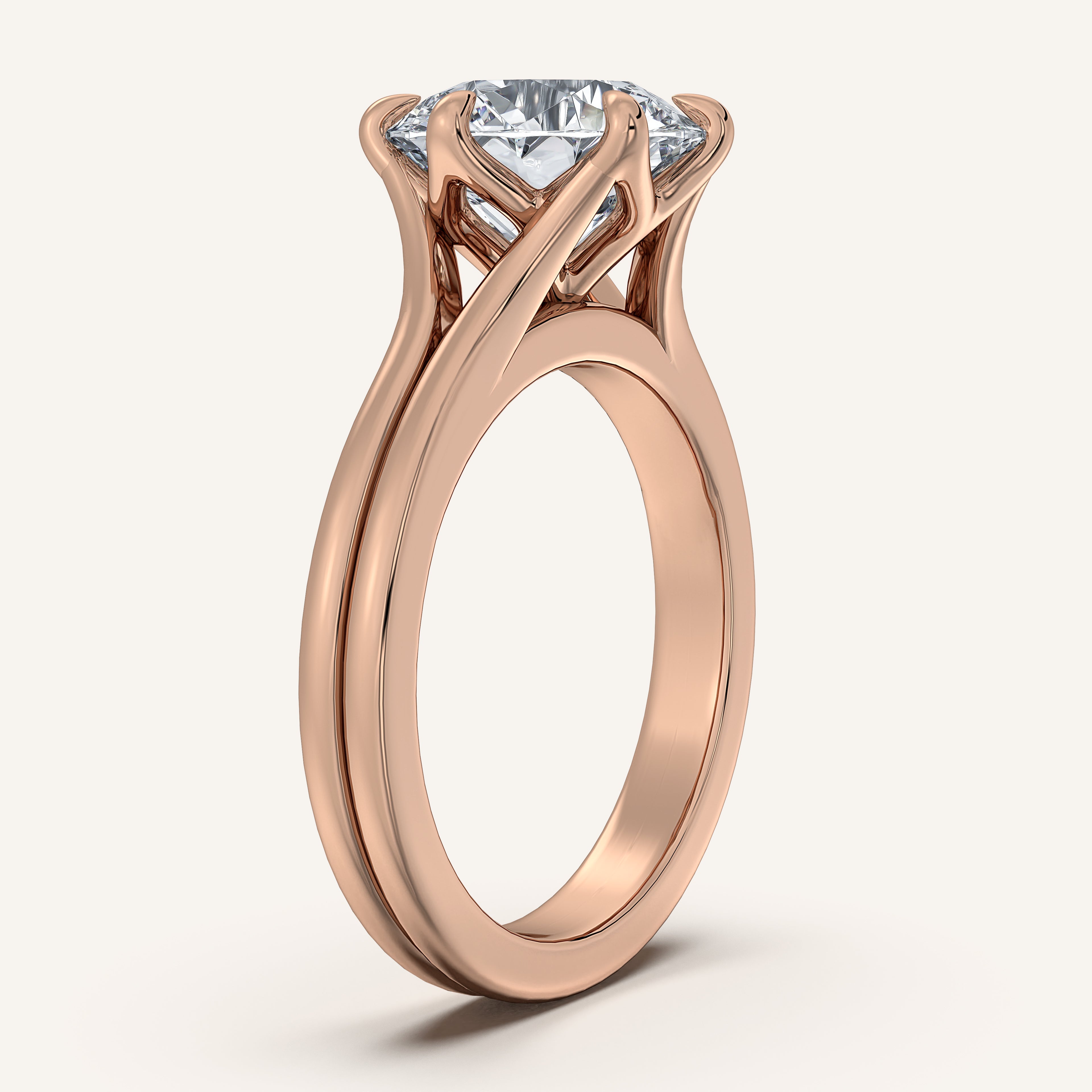 shape: Round | metal: Rose Gold | view: 2