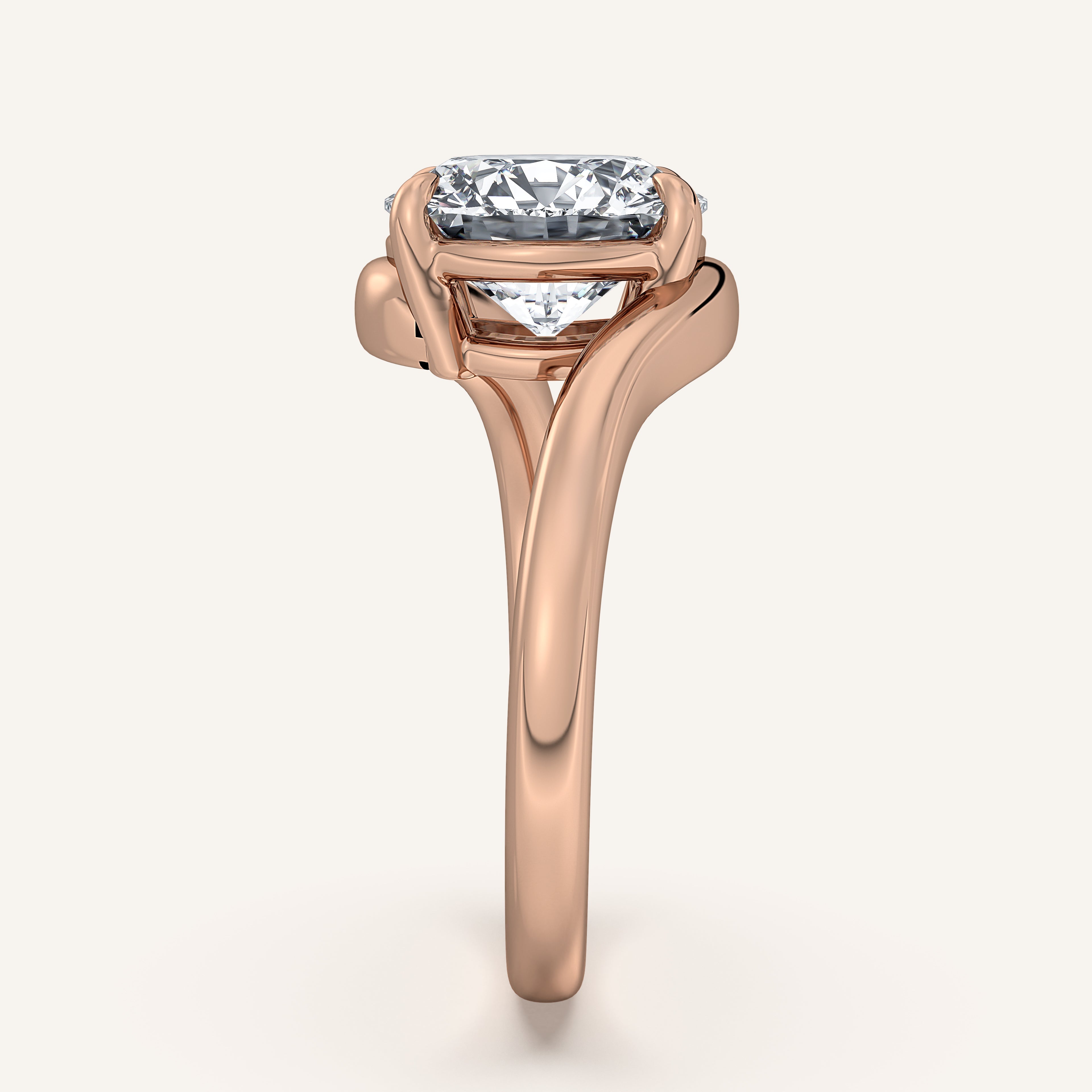 shape: Round | metal: Rose Gold | view: 3