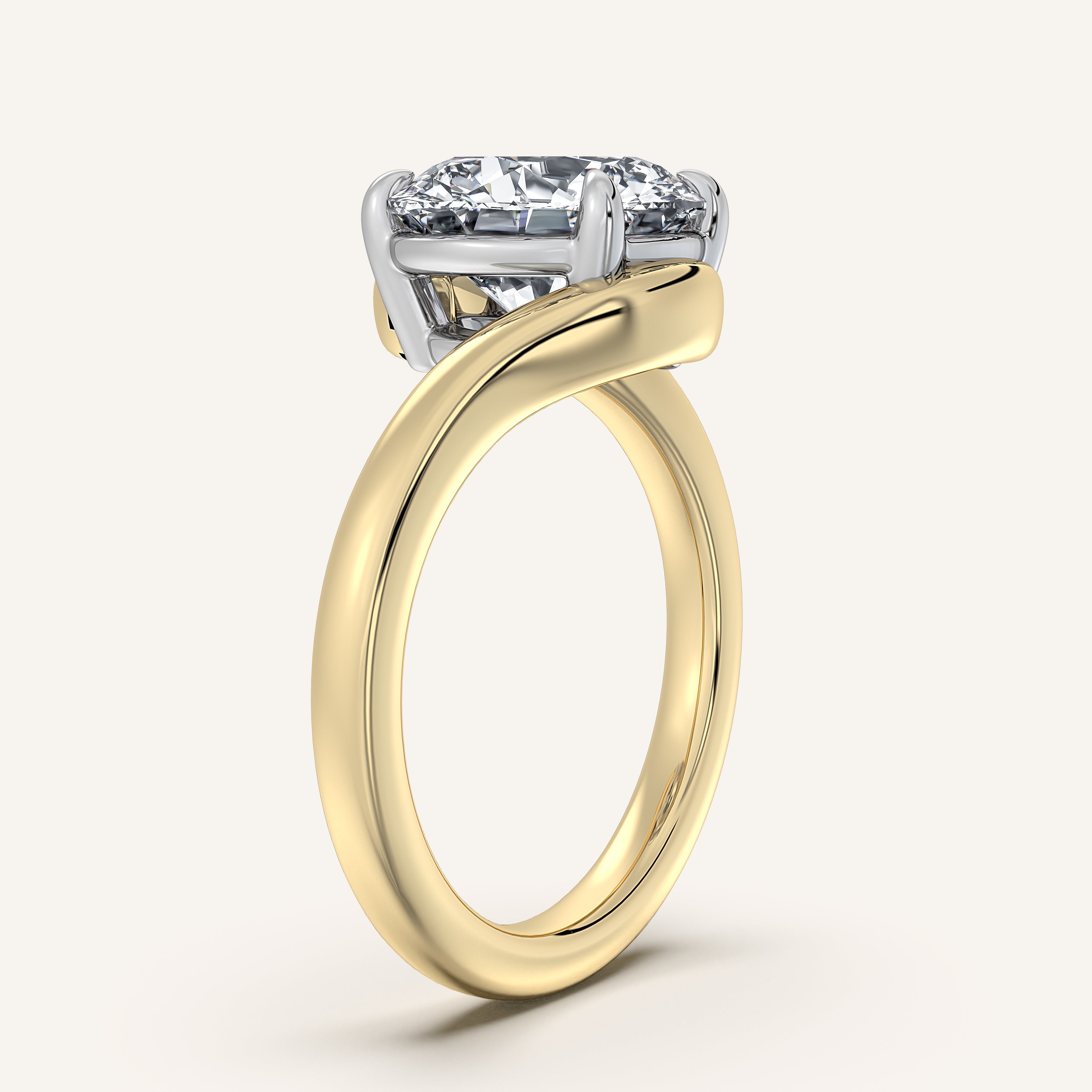 shape: Round | metal: Two Tone | view: 2