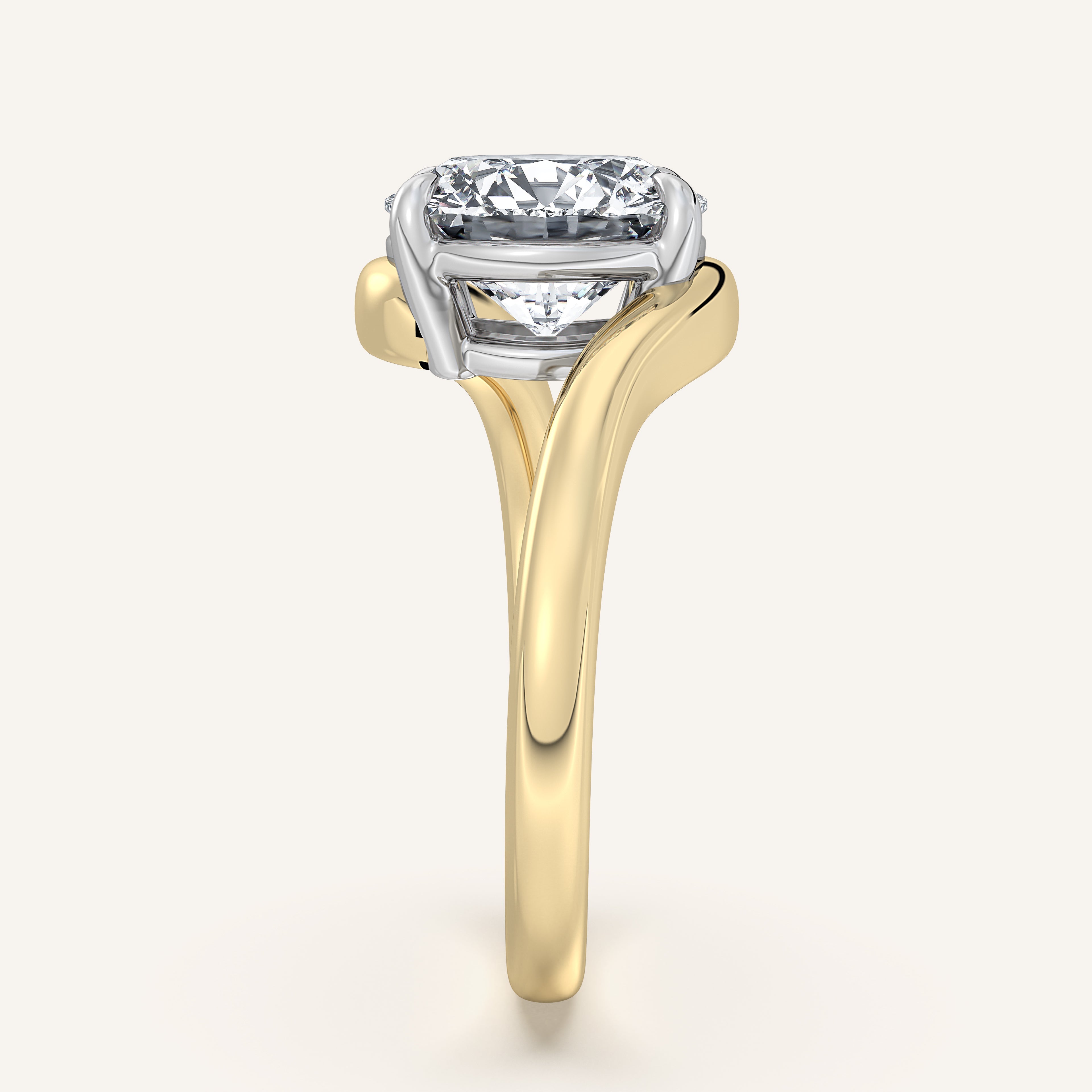 shape: Round | metal: Two Tone | view: 3