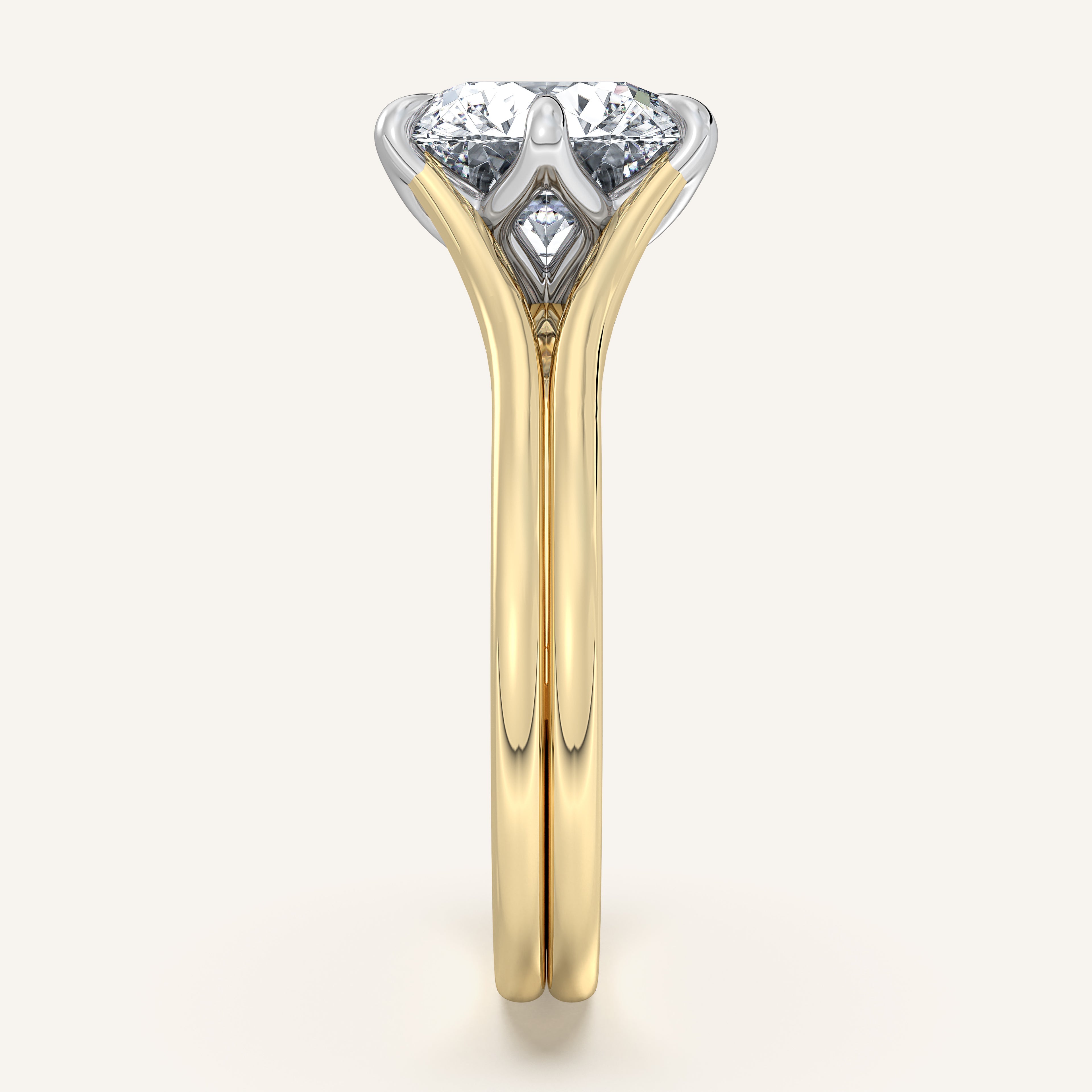 shape: Round | metal: Two Tone | view: 3
