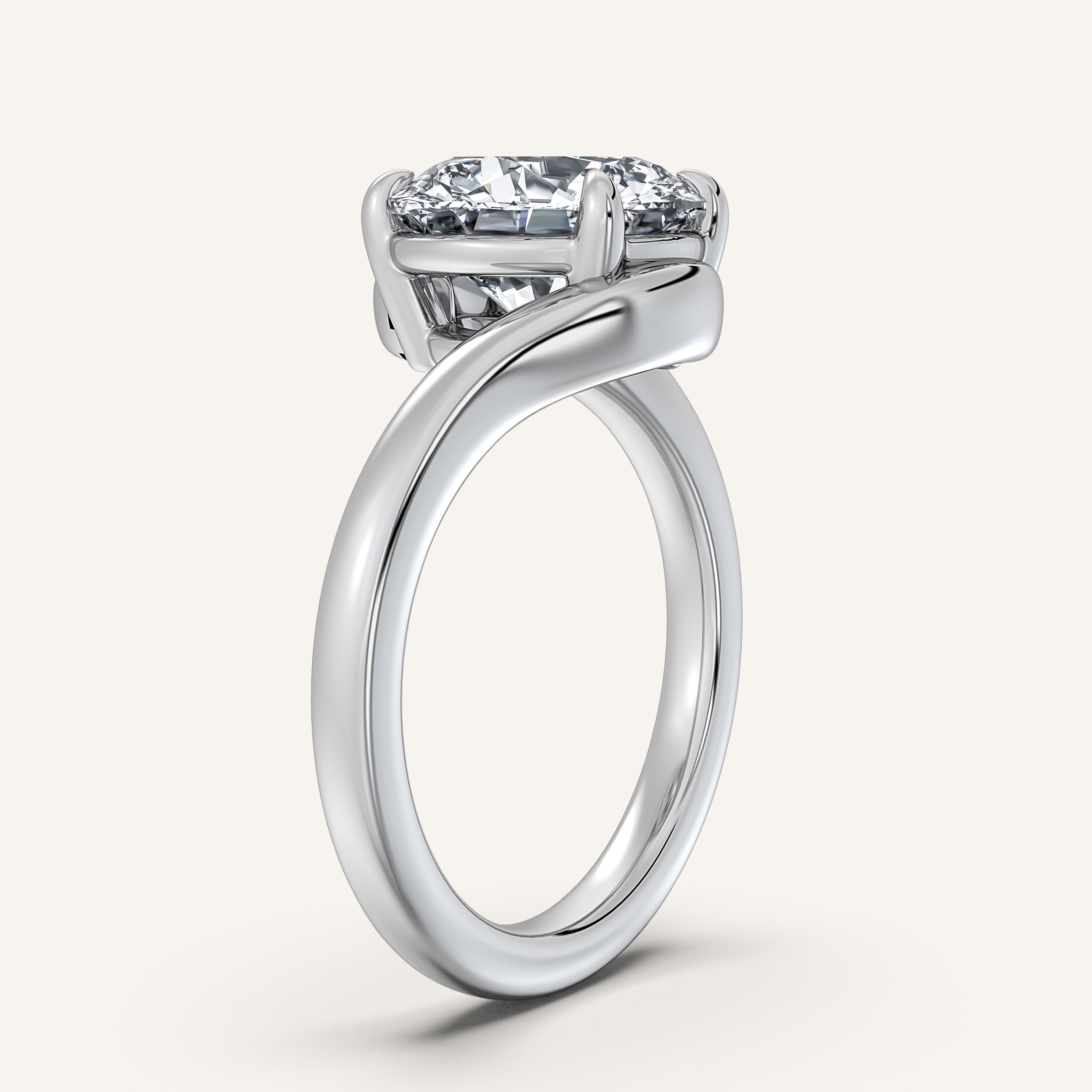 shape: Round | metal: White Gold, Platinum | view: 2