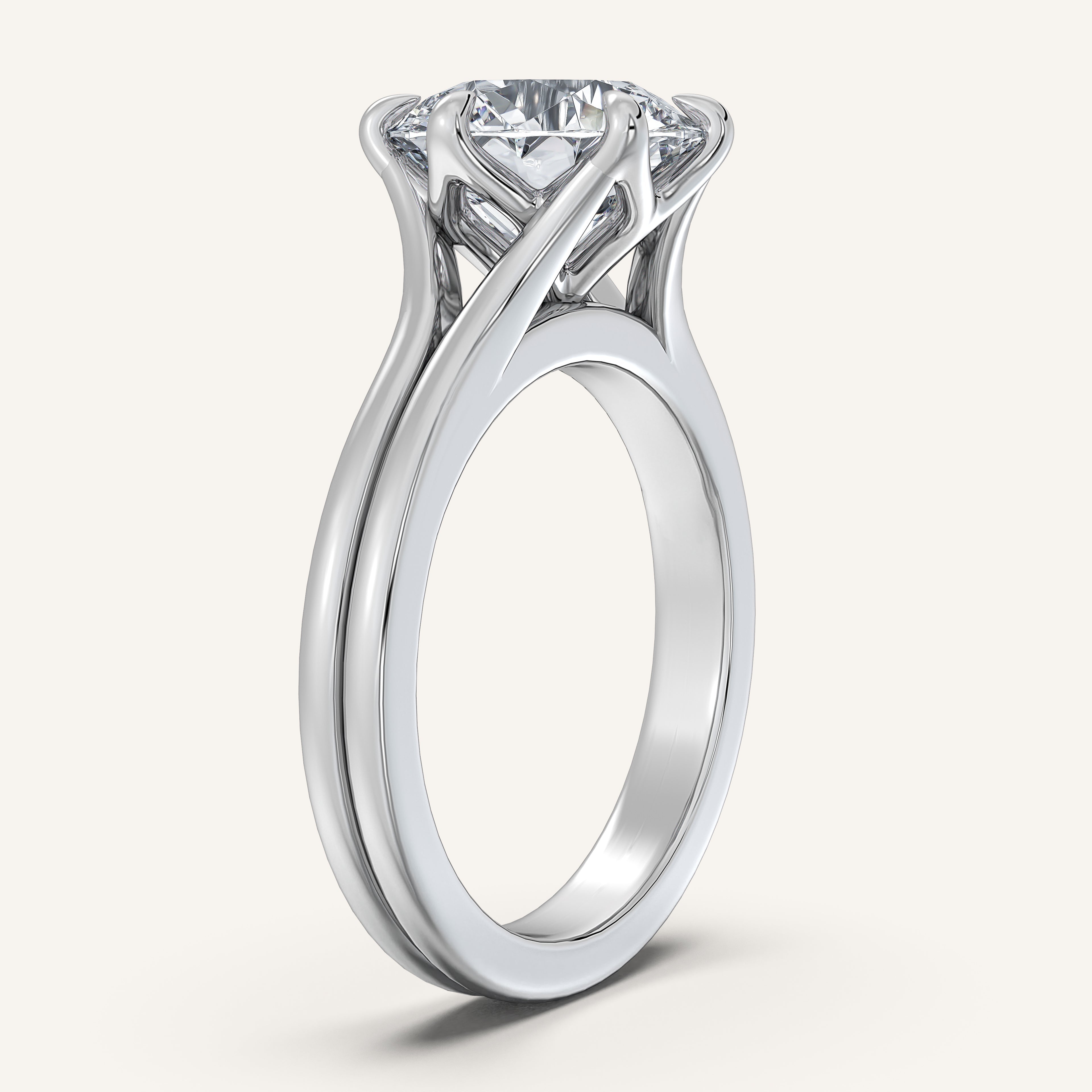 shape: Round | metal: White Gold, Platinum | view: 2