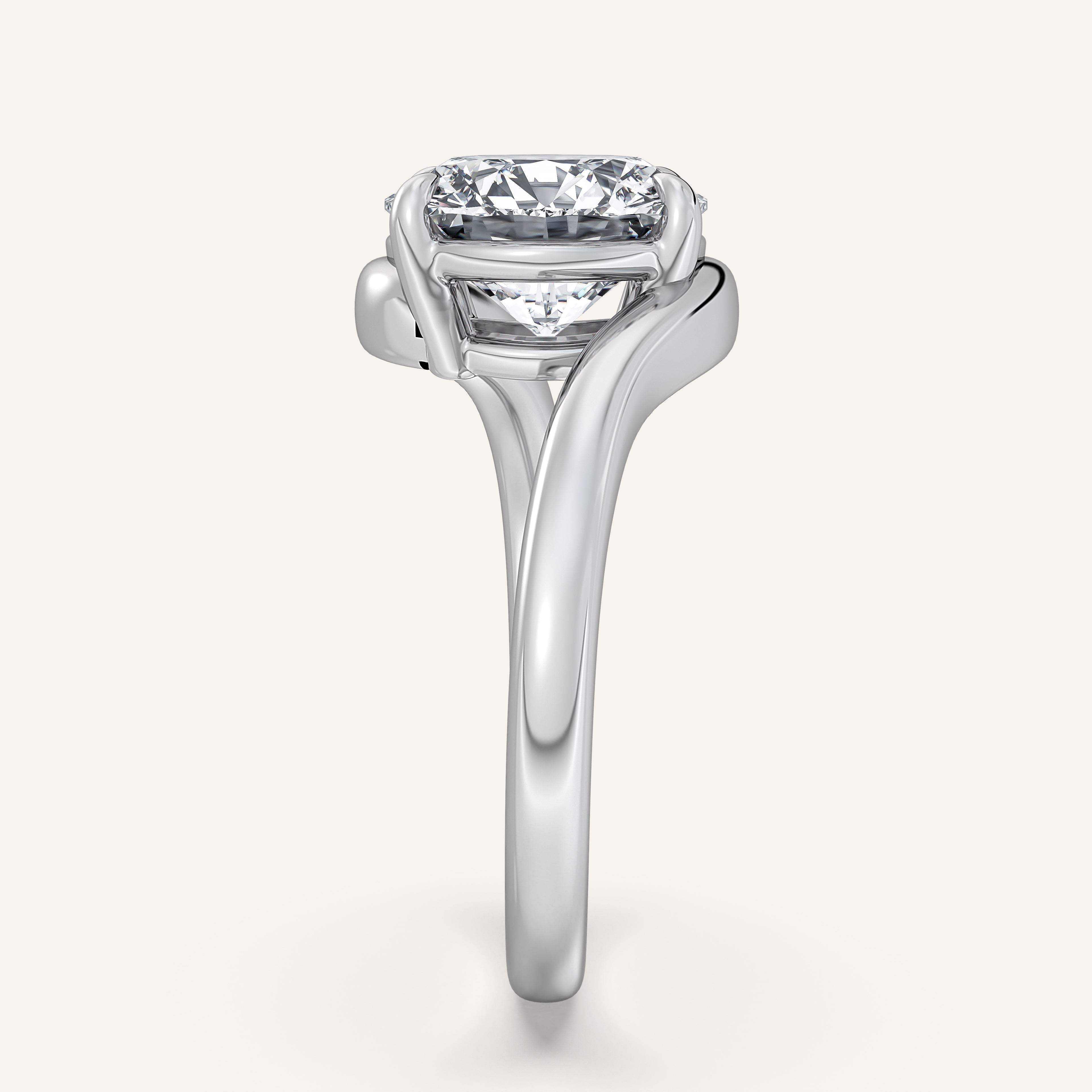 shape: Round | metal: White Gold, Platinum | view: 3