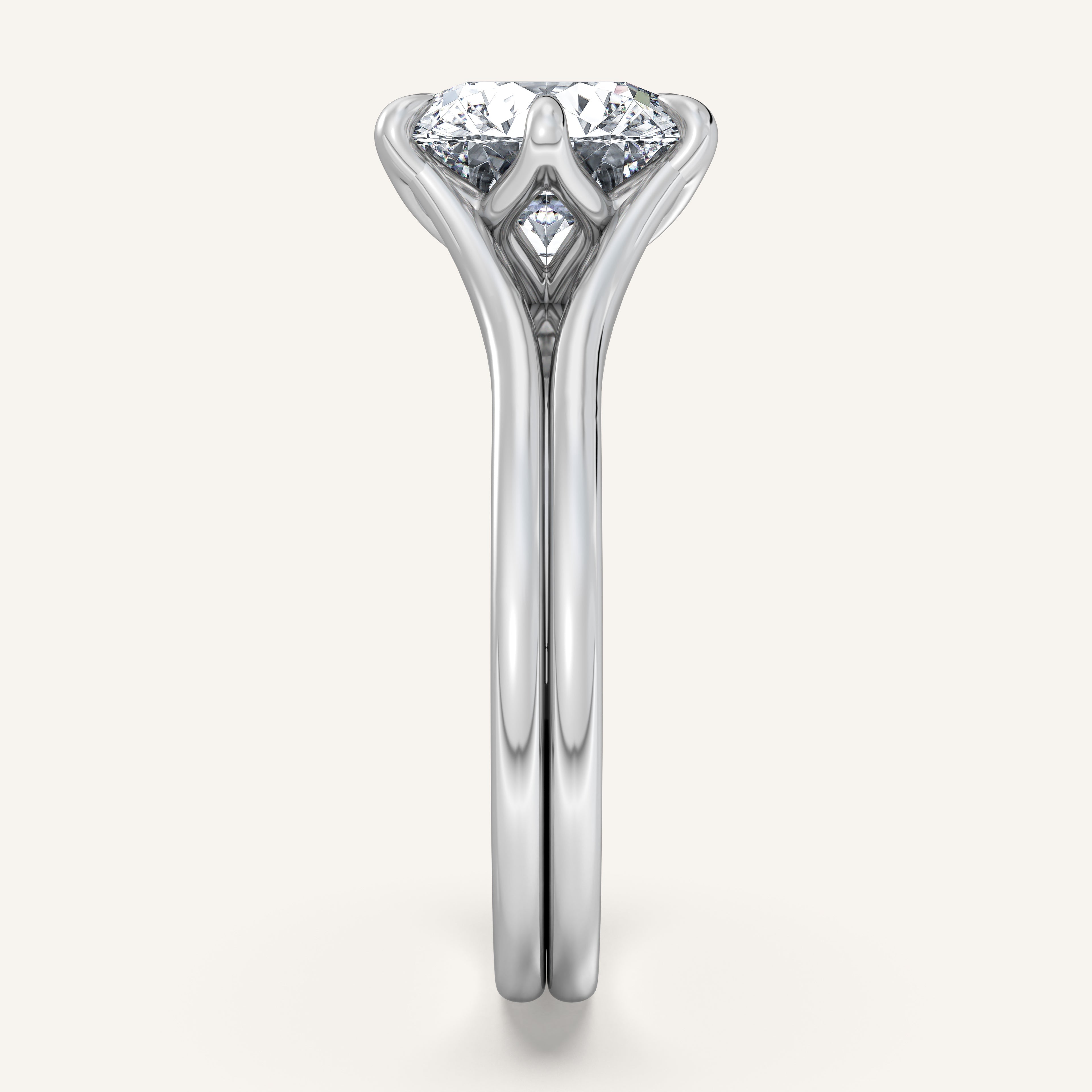 shape: Round | metal: White Gold, Platinum | view: 3