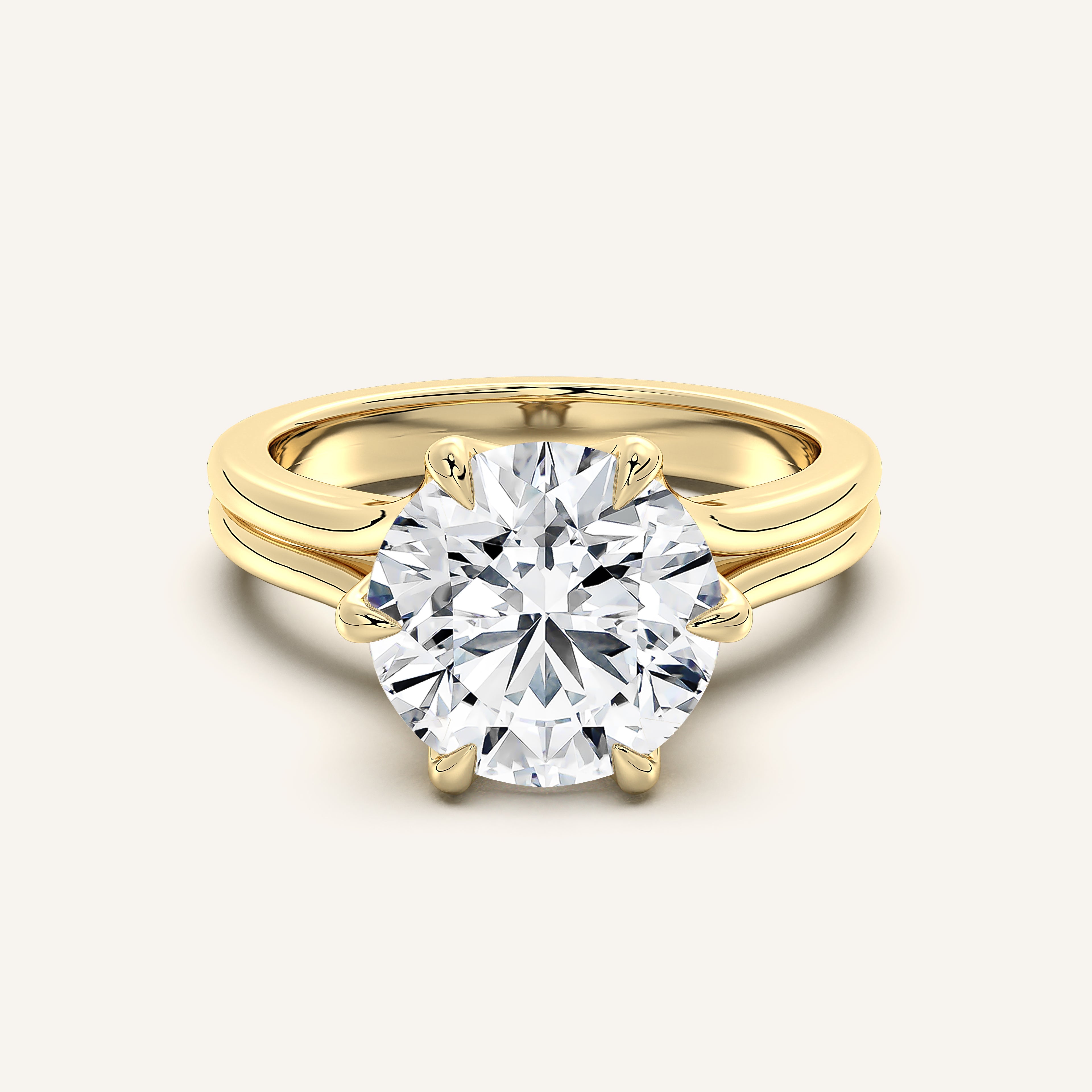 shape: Round | metal: Yellow Gold | view: 1