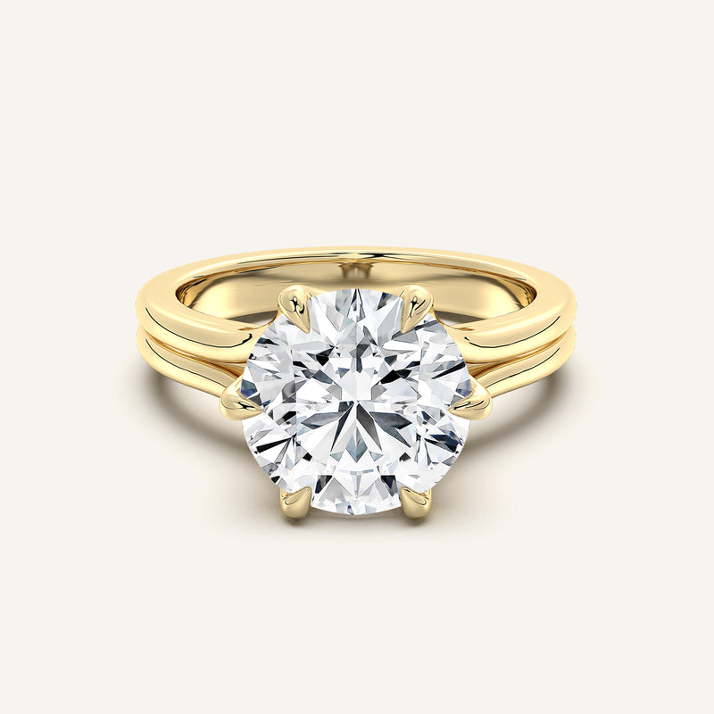 shape: Round | metal: Yellow Gold | view: 1