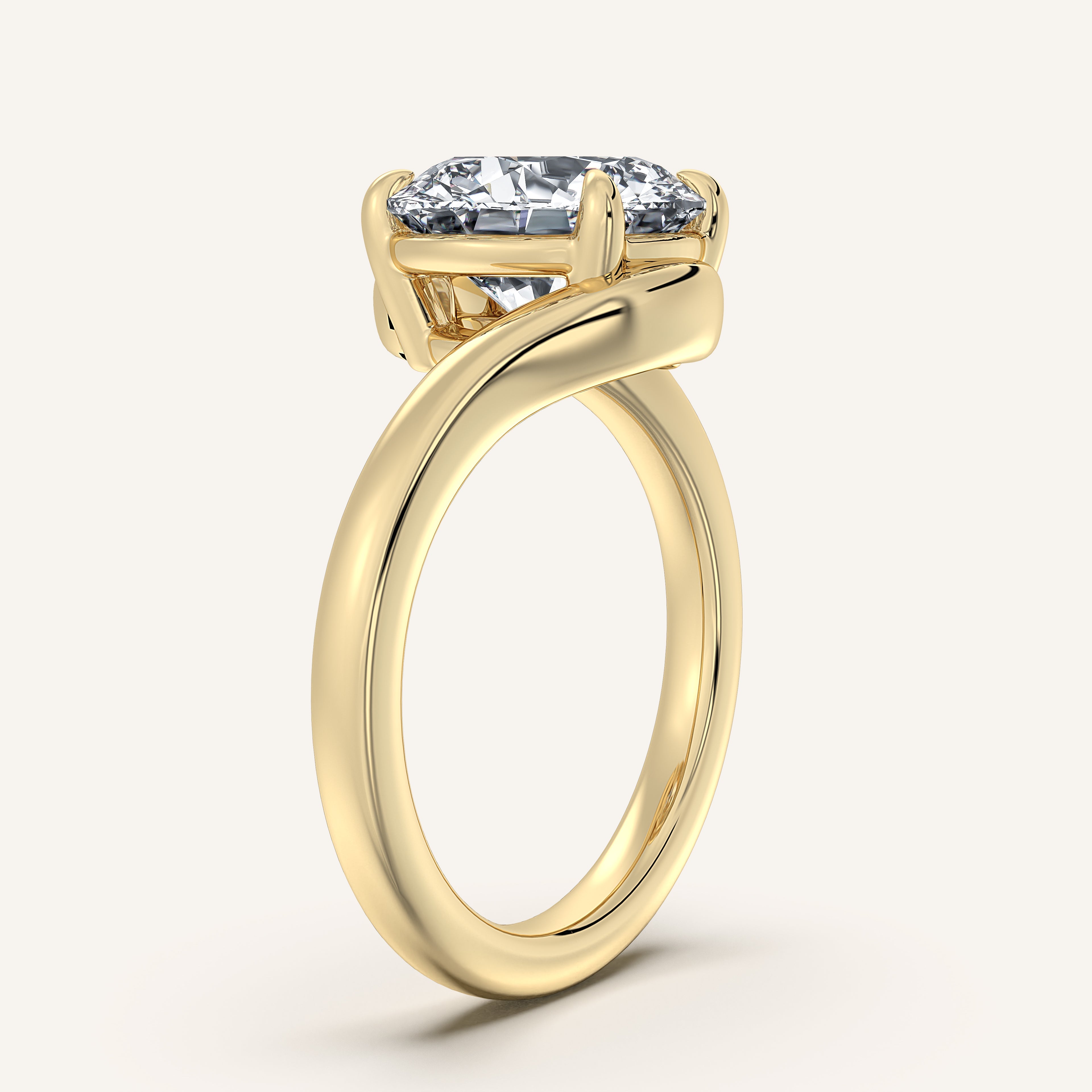 shape: Round | metal: Yellow Gold | view: 2