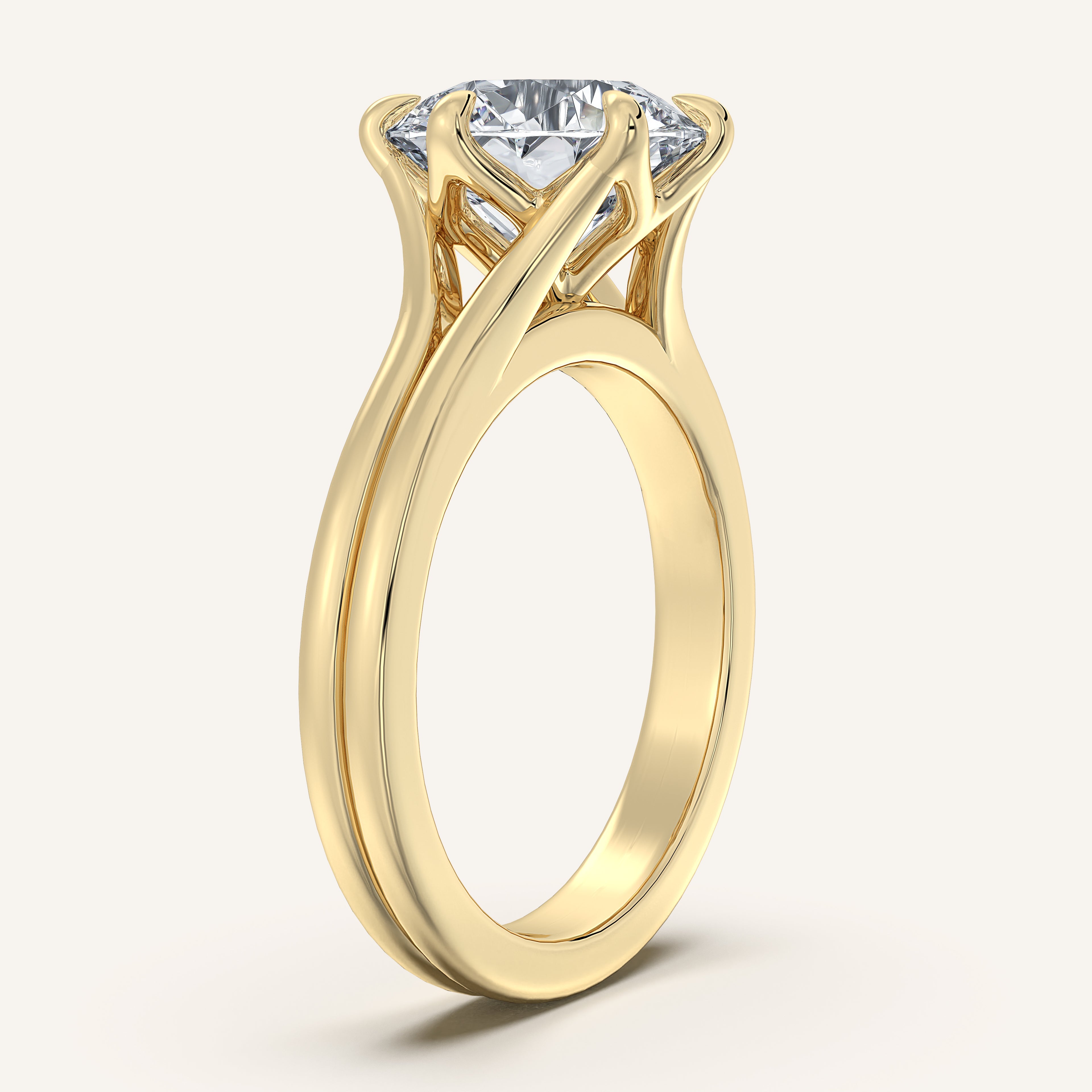 shape: Round | metal: Yellow Gold | view: 2