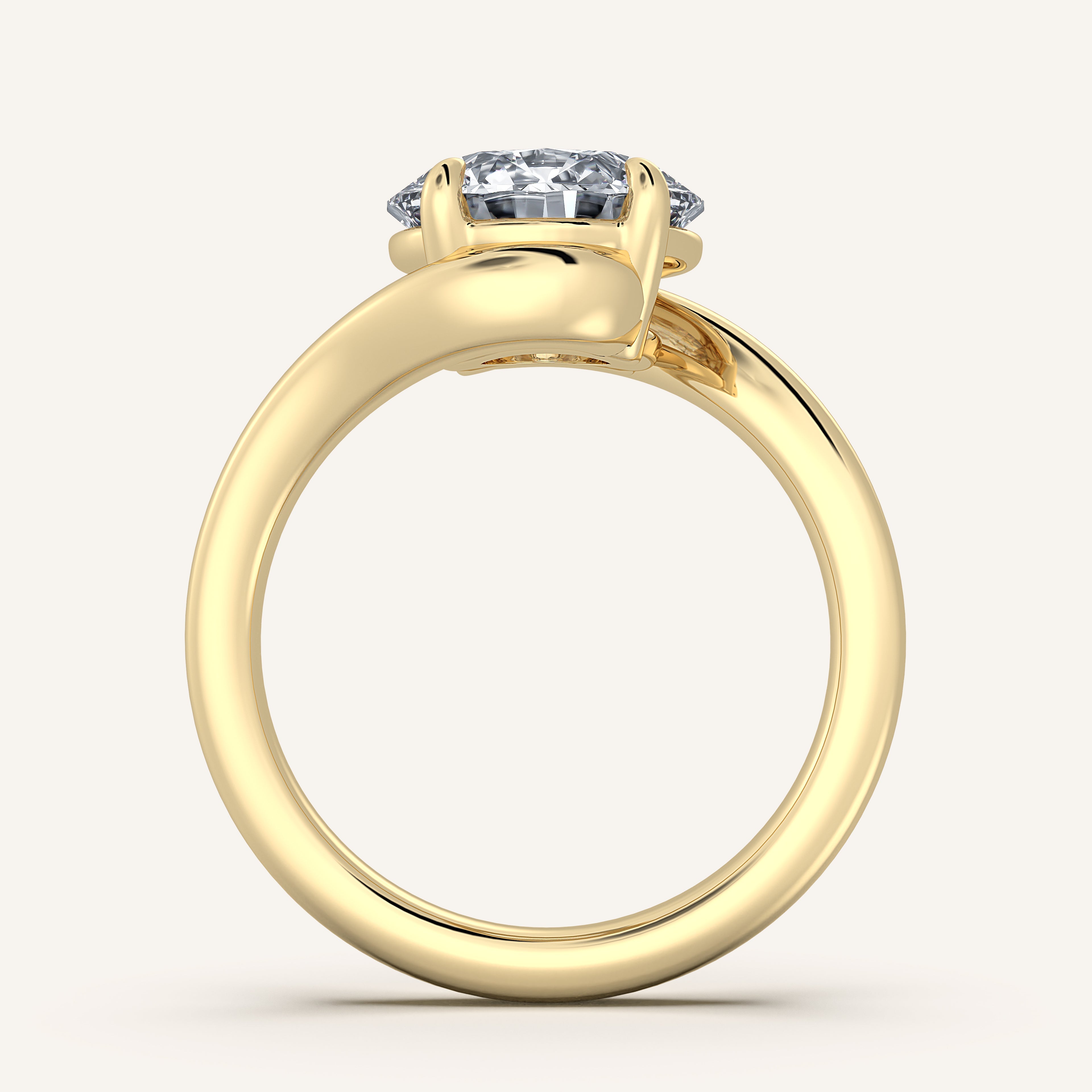 shape: Round | metal: Yellow Gold | view: 4